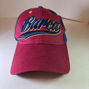 FC Barcelona Barça Adjustable Hat Rhinox Official Product Maroon Navy FCB Crest